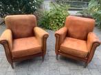 Stoel schapenleer vintage 2 stuks, Huis en Inrichting, Fauteuils, Ophalen, Gebruikt, 50 tot 75 cm, Leer