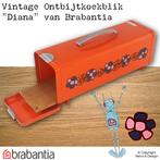 Vintage Brabantia Peperkoekblik Diana – Oranje Bloemenprint, Verzenden, Gebruikt