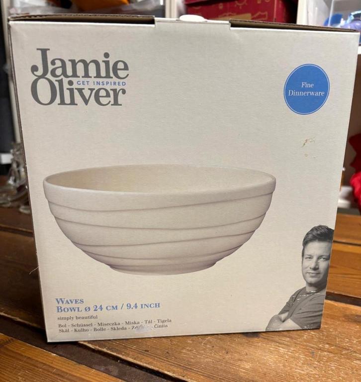 Jamie Oliver Schaal - Waves collectie 8 stuks, Huis en Inrichting, Keuken | Servies, Nieuw, Schaal of Schalen, Effen, Aardewerk