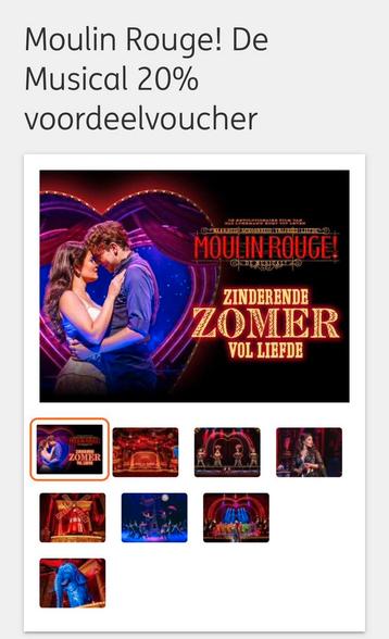 Moulin Rouge, Kortingsvoucher 20% korting. beschikbaar voor biedingen