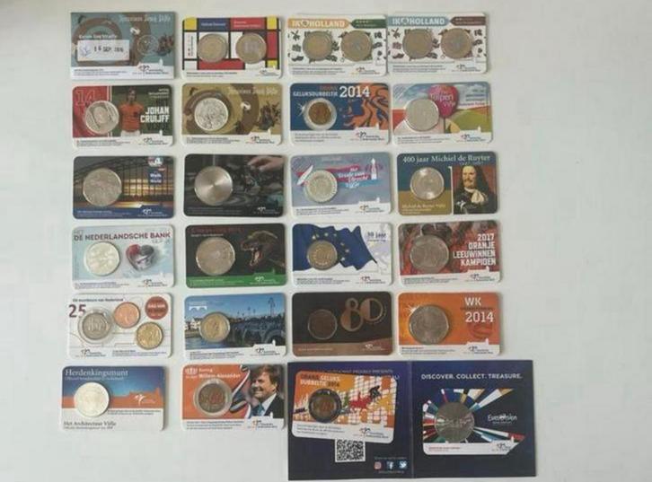 24 verschillende coincards Nederland BU/UNC Coincard, Postzegels en Munten, Munten | Nederland, Euro's, Koningin Beatrix, Verzenden