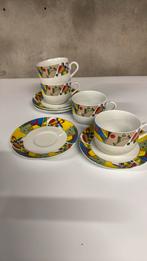 4 Nostalgische kop en schotels DE Jarolina, Huis en Inrichting, Keuken | Servies, Ophalen of Verzenden, Porselein, Overige stijlen