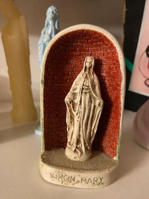 Vintage kerst letterbak stalletjes kaarsen beeldjes en meer., Antiek en Kunst, Curiosa en Brocante, Ophalen of Verzenden
