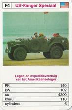 Kw1929 autokaartje f4 legervoertuig us ranger speciaal, Ophalen of Verzenden, Zo goed als nieuw, Auto's