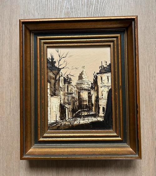 Antiek schilderij met Rembrandt lijst. Jaren 70., Antiek en Kunst, Kunst | Schilderijen | Klassiek, Ophalen of Verzenden