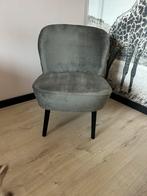 Fauteuil – Fluweelzacht antraciet | Moderne Look, Ophalen of Verzenden, Zo goed als nieuw, Stof, 50 tot 75 cm