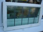 Oud glas in lood raam in houten frame / groen glas, Ophalen