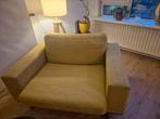 Leuke Mosterdgele moderne sofa 1.5 persoons, Huis en Inrichting, Ophalen, Gebruikt, Eenpersoons, 75 tot 100 cm