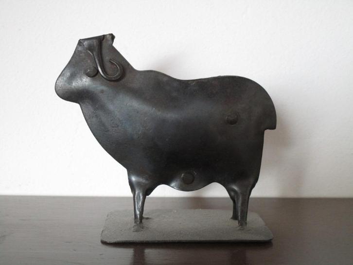 Nr.167: decoratie Beeld van Metalen Os Rund Buffel Schotse, Huis en Inrichting, Woonaccessoires | Overige, Zo goed als nieuw, Ophalen of Verzenden