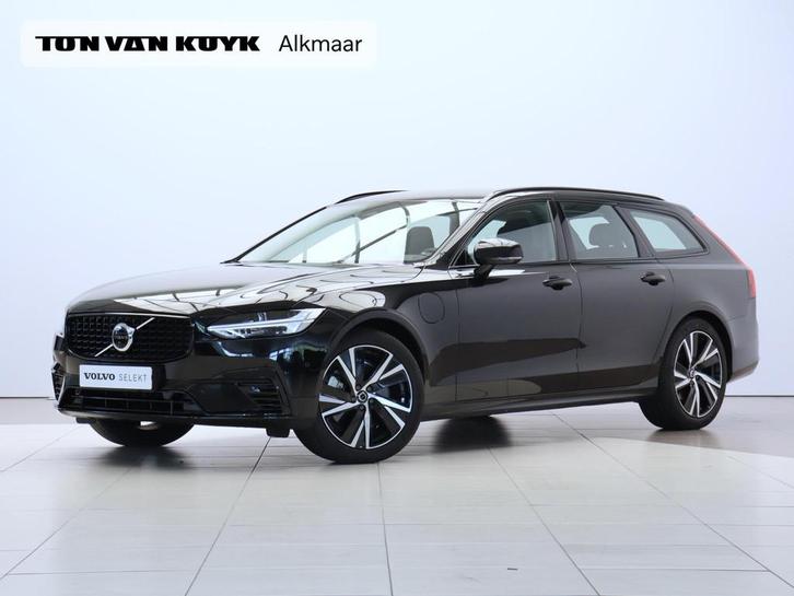 Volvo V90 T6 Recharge 350PK AWD Plus Dark / 360gr Camera / E, Auto's, Volvo, Bedrijf, Te koop, V90, 360° camera, 4x4, ABS, Achteruitrijcamera