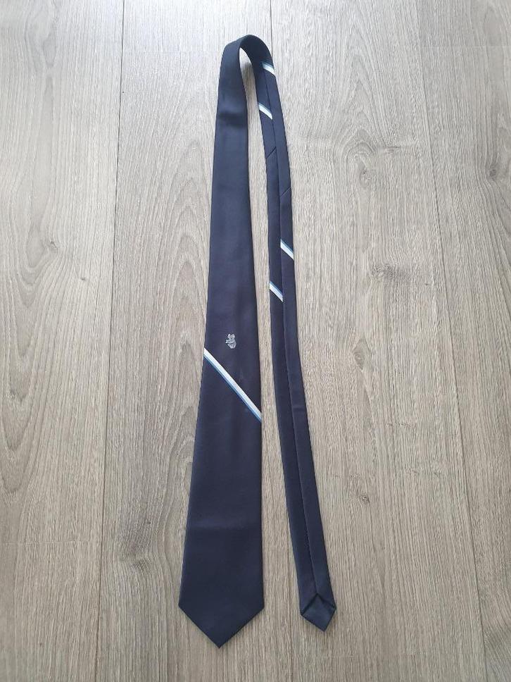 AUSTRICO blauwe stropdas ~ HH1801, Kleding | Heren, Stropdassen, Zo goed als nieuw, Met patroon, Blauw, Ophalen of Verzenden