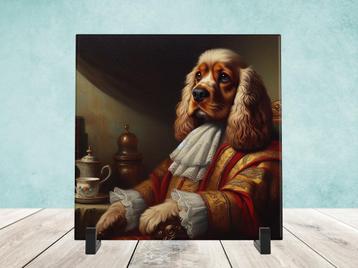 Barok Stijl - Amerikaanse Cockerspaniel tegel beschikbaar voor biedingen