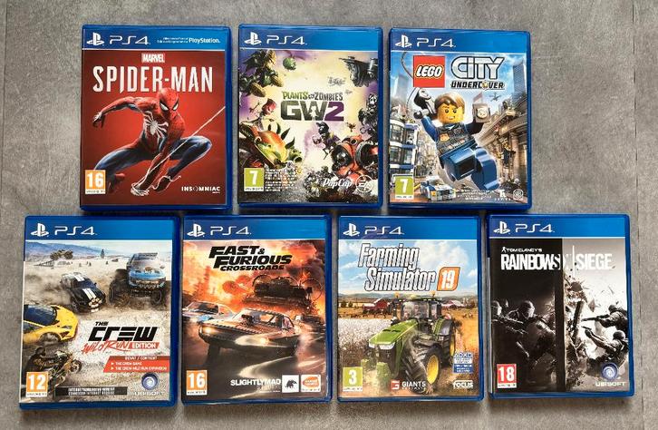 7 X PS4 Games, Spelcomputers en Games, Games | Sony PlayStation 4, Zo goed als nieuw, 1 speler, Ophalen of Verzenden