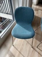 Blauwe IKEA stoel met metalen frame twee stuks karlpetter, Huis en Inrichting, Stoelen, Gebruikt, Twee, Blauw, Ophalen of Verzenden