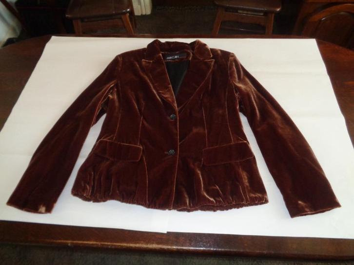 MARCCAIN cognac kleurige fluwelen ballon blazer, Kleding | Dames, Jasjes, Kostuums en Pakken, Nieuw, Jasje, Maat 42/44 (L), Bruin