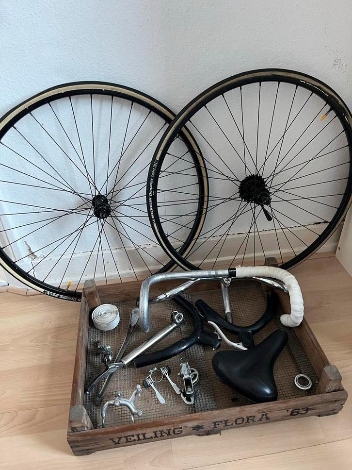 Vintage Racefiets Onderdelen - Huret, Dia-Compe, Fietsen en Brommers, Fietsonderdelen, Gebruikt, Racefiets, Overige typen, Ophalen