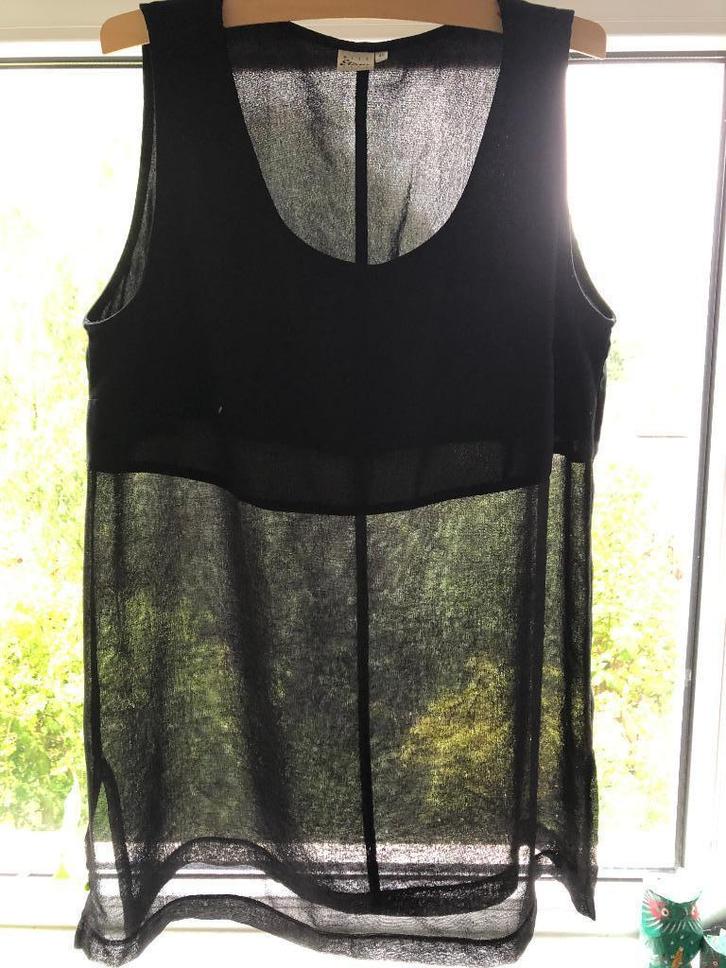 Zwarte top Miss Etam maat 48, Kleding | Dames, Tops, Zo goed als nieuw, Maat 46/48 (XL) of groter, Zwart, Zonder mouw, Ophalen of Verzenden