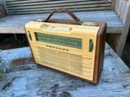 Draagbare Philips radio antiek/vintage in leer of skai, Antiek en Kunst, Ophalen
