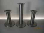Auerhahn  3 x kandelaar RVS, Gebruikt, Ophalen of Verzenden, Metaal, Kandelaar