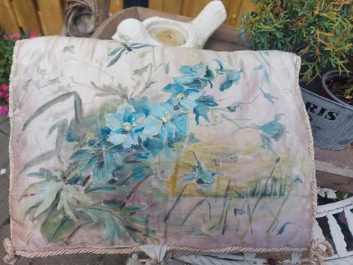Mooi groot dik oud Frans sleets zijde lingerie kussen/hoes*, Antiek en Kunst, Antiek | Kleding en Accessoires, Ophalen of Verzenden