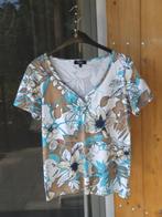 mooi shirt beige blauw Enjoy maat L, Blauw, Maat 42/44 (L), Enjoy, Ophalen of Verzenden