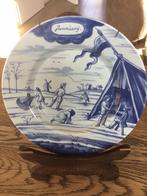 Mooi Delfsblauw sierbord first Edition Jannuary, Ophalen