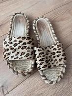 Leuk slippertje met tijgerprint, Ophalen of Verzenden, Zo goed als nieuw, Bruin, Slippers
