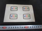 sticker set VCR video cassette recording, Ophalen, Zo goed als nieuw