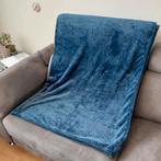 Mooi blauw plaid 165x120 Senza, Ophalen of Verzenden, Zo goed als nieuw
