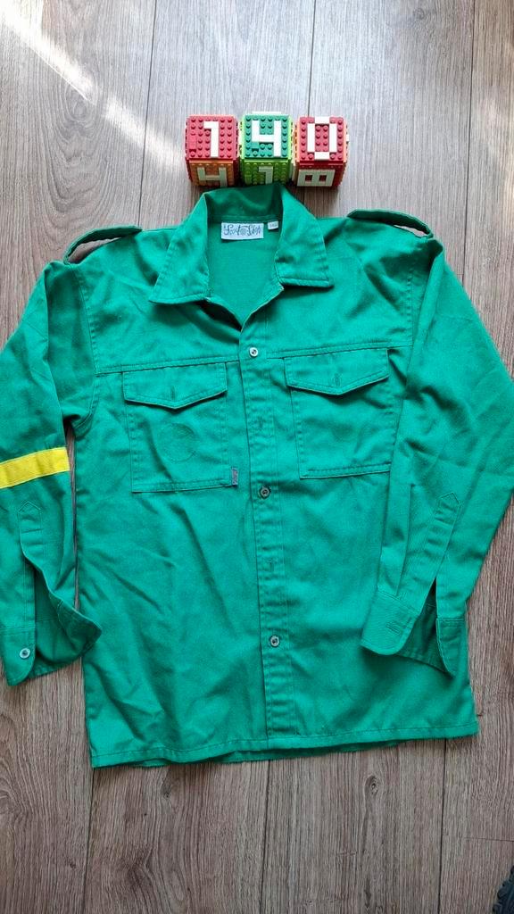 Scouting groene Welpenblouse (oud model) maat 140, Verzamelen, Scouting, Gebruikt, Kleding, Ophalen of Verzenden