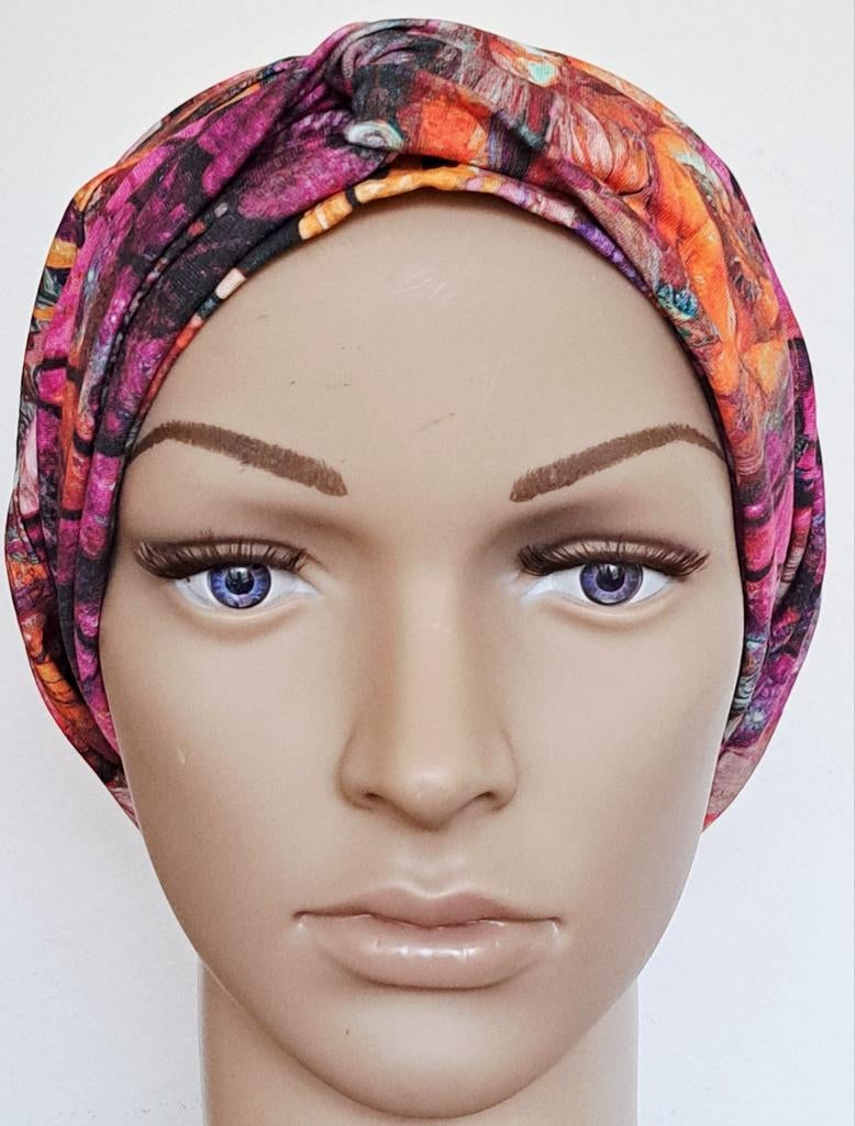 Chemo/ haarverlies tricot muts met haarband no 50 A., Ophalen of Verzenden, Nieuw, Maat 42/44 (L), Muts