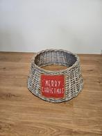 Kerstboomvoet Witte rotan kerstboomrok / kerstboomhuls |, Huis en Inrichting, Woonaccessoires | Schalen en Manden, Ophalen, Zo goed als nieuw