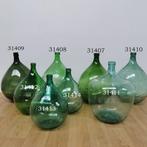Partij glazen Dame Jeanne vazen wijnflessen, gistflessen, Ophalen of Verzenden