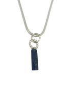 Nieuw zilveren slangencollier met zilveren hanger met lapis, Nieuw, Info@nynkegardenier.nl, Met edelsteen, Nynke Gardenier