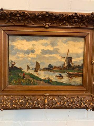 Schilderij kunstschilder Charles Dankmeijer olieverf paneel beschikbaar voor biedingen