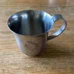 Vintage Gero Zilmeta rvs kinderbeker eekhoorn, Antiek en Kunst, Antiek | Bestek, Ophalen of Verzenden