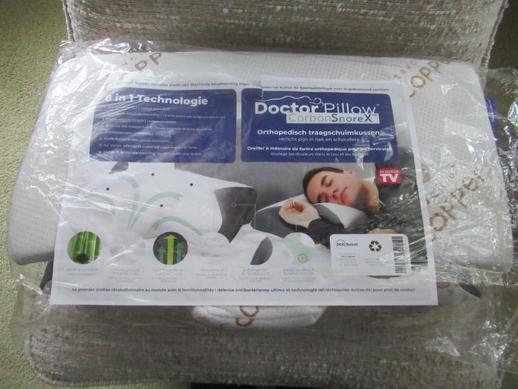 Doctor Pillow CarbonSnorex / anti snurk kussen, Huis en Inrichting, Slaapkamer | Beddengoed, Nieuw, Kussen, Eenpersoons, Wit, Ophalen of Verzenden