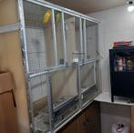 Voorfront aluminium + 2 voer plateau's, Dieren en Toebehoren, Ophalen, Gebruikt, Aluminium, Volière