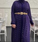 Prachtige Marokkaanse Jurk, Paars, Maat 42/44 (L), Ophalen of Verzenden, Zo goed als nieuw