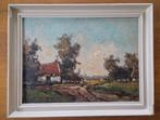 Schilderij Hendrik de Laat - Landschap , olieverf, Antiek en Kunst, Kunst | Schilderijen | Klassiek, Ophalen of Verzenden