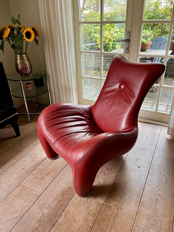 Leolux Balou Fauteuil - Iconisch Design!, Huis en Inrichting, Fauteuils, Gebruikt, Leer, 75 tot 100 cm, Ophalen