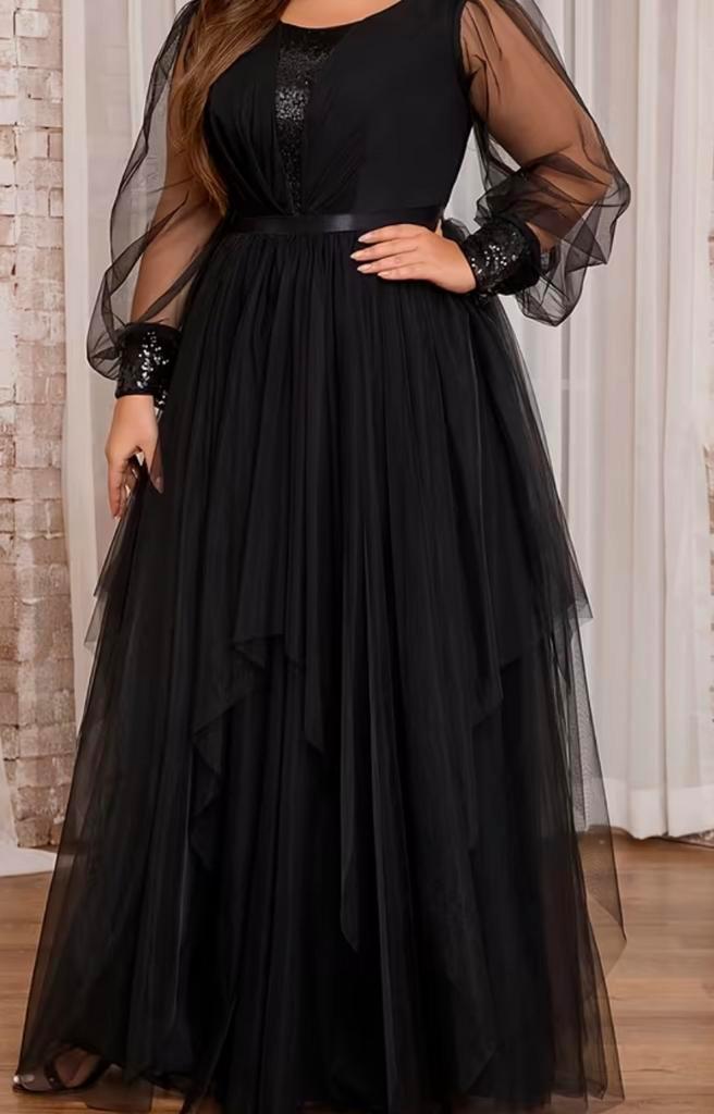 Stijlvolle jurk plus size maat 44/46, Kleding | Dames, Gelegenheidskleding, Nieuw, Overige typen, Maat 42/44 (L), Zwart, Ophalen