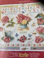 BORDUURPAKKET LANARTE-LIBELLE 1998 M. BASTIN, Hobby en Vrije tijd, Borduren en Borduurmachines, Verzenden, Zo goed als nieuw, Handborduren