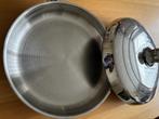 Sus Inox 18/10 koekenpan van 30cm met deksel, Keramische plaat, Nieuw, Ophalen of Verzenden, Rvs