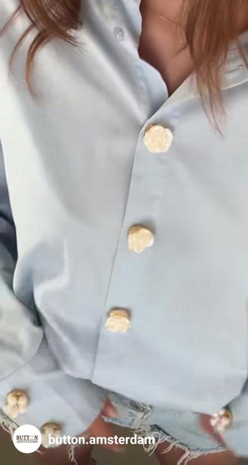 Button Amsterdam 2 roosjes 🌼voor op manchet knopenNieuw!, Verzamelen, Speldjes, Pins en Buttons, Nieuw, Overige onderwerpen, Ophalen of Verzenden