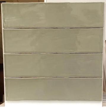 Olijfgroene wandtegels 7.5*30 cm Tebe Ceramica beschikbaar voor biedingen