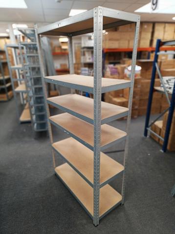Stellingkast 6 schappen 90x40x177cm (totaal 8 stellingen) beschikbaar voor biedingen
