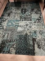 Te koop turkoois patchwork vloerkleed. 13 NBB 0 x 160 cm., Huis en Inrichting, Stoffering | Tapijten en Kleden, Patchwork/vintage