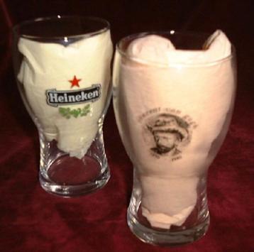 Heineken Bier bierglas dubbeldruk Vincent van Gogh 1890-1990 beschikbaar voor biedingen