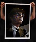 OriginelArtprint Tymon de Laat ' Jules Deelder' met lijst, Ophalen, Zo goed als nieuw, Schilderij, 75 cm of meer
